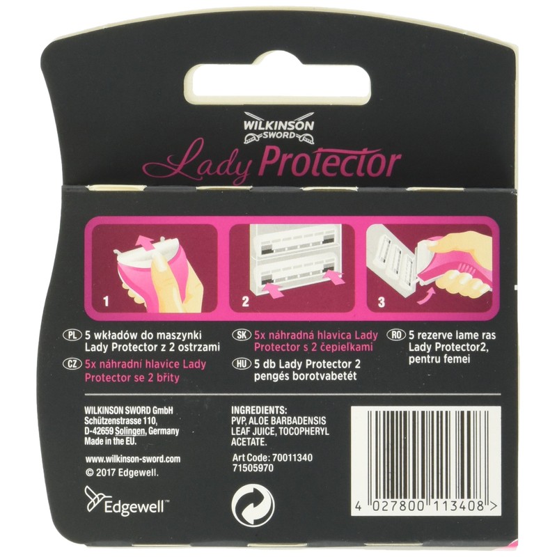 Wilkinson Sword Lady Protector Razor Blades for Women, Pack of
