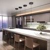 Flashing God Black Pendant Lights Modern LED Kitchen Island Light