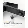 FORIOUS Black Bathroom Faucet 1 Hole, Single Lever Bathroom Sink