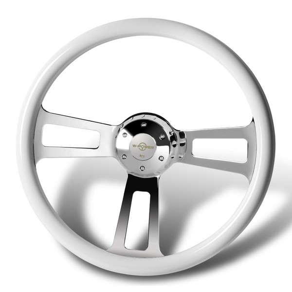 RACING9SPEED W-POWER Universal 17" 432MM 2.5" Deep Dish 5-Hole 3-Spoke
