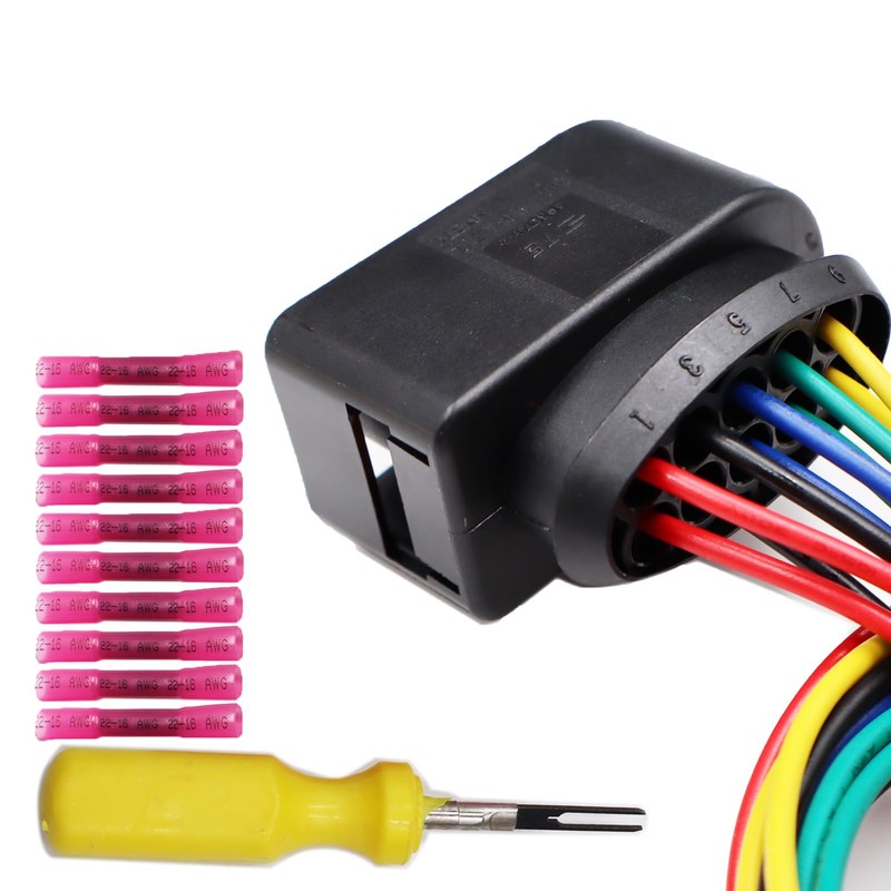 LIZAPUS 10-PIN Headlights Connector Compatible with Volkswagen Jetta 2019-2023 17A941036E
