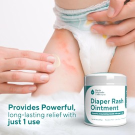 Marie Originals Diaper Rash Ointment - baby diaper rash ointment for new born baby - Soothes and Moisturizes Dry Cracked Skin - Diaper rash ointment for baby w/Calendula, Comfrey and Vitamin E - 8 oz