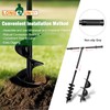 LONGRUNNEW Heavy-Duty T-Shaped Hand Drill Auger Post Hole Digger with