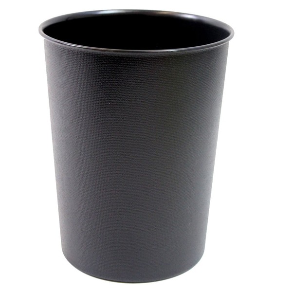 JVL 15-223BK Quality Vibrance Black Lightweight Plastic Waste Paper Basket Bin