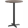 LANC 30" Round Ash Laminate Table Top With Base -