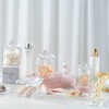 Qtip Holder Bathroom Set with Tray(4PCS) - 3 Pack Acrylic