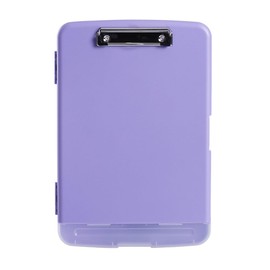 Thick Clipboard with Storage, 14 x 9 Inch, Light Purple, Plastic Storage Clipboards with Low Profile Clip and Pen Holder, Nursing Clipboards, Clipboard Folder, for School Teacher and Office