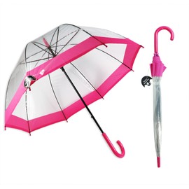 Dome Umbrella Bubble Umbrella Clear Colour Border Rain Water Weather Outdoor 23" Transparent Foldable Umbrella Lightweight Umbrella Winter Pocket Durable Windproof Waterproof Umbrella Travel Folding Umbrella Portable Brolly Transparent Umbrella Dome Shap