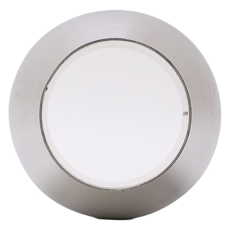 Single Outlet Exhaust Tip Silver Stainless Steel Beveled Mouth Straight
