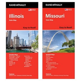 Rand McNally State Maps: Illinois and Missouri (2 Maps)