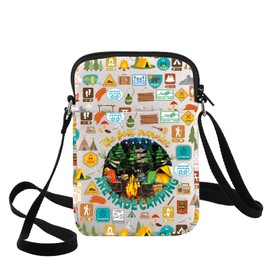 WZMPA Funny Camping Crossbody Bag Camper Gift The Best Memories Are Made Camping Shoulder Bag Camping Adventure Merch (Are Made Camping CB)