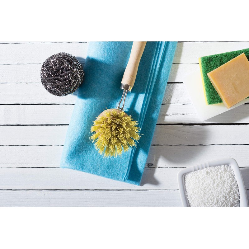 HIC Harold Import Co. Natural Bristles, Dish Washing Vegetable Scrub