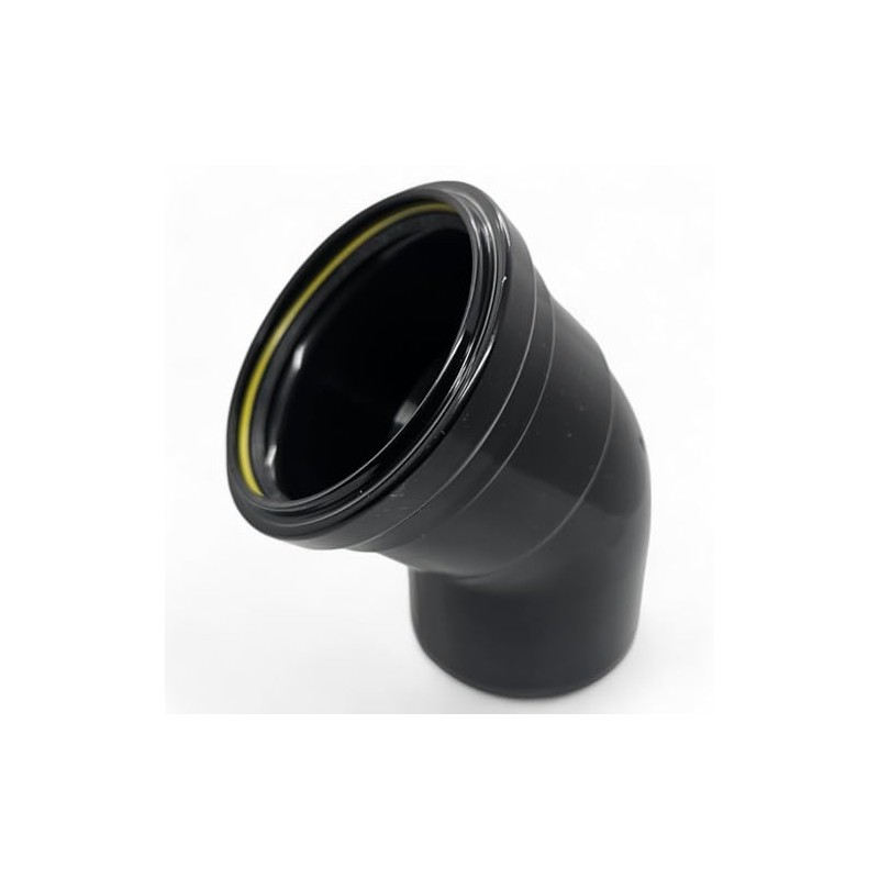 Duraplast UK™ Black 110mm (4 Inch) Soil Pushfit 45 Degree