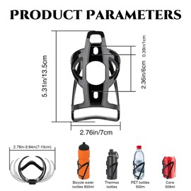 Bike Water Bottle Cage 4PCS Lightweight Universal Bicycle Cycling Drink Cup Holders with Screws Accessory Part for Road, Mountain Bikes Gradient Colour