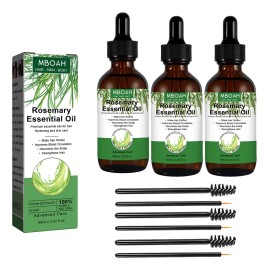 🌿🧴 3x Rosemary Hair & Scalp Revival Oil – Triple Action Strengthening & Growth Set 🌱✨