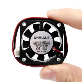 3D Printer Fan 12V, FSY40S12L, 40mm 12 Volt Fan 0.05A DC Mini Quiet Cooling Fan 40X40X10mm for 3D Printer, DVR and Other Small Appliances Series Repair Replacement