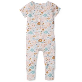 Loulou Lollipop Tencel Lyocell Short Sleeve Zipped Romper