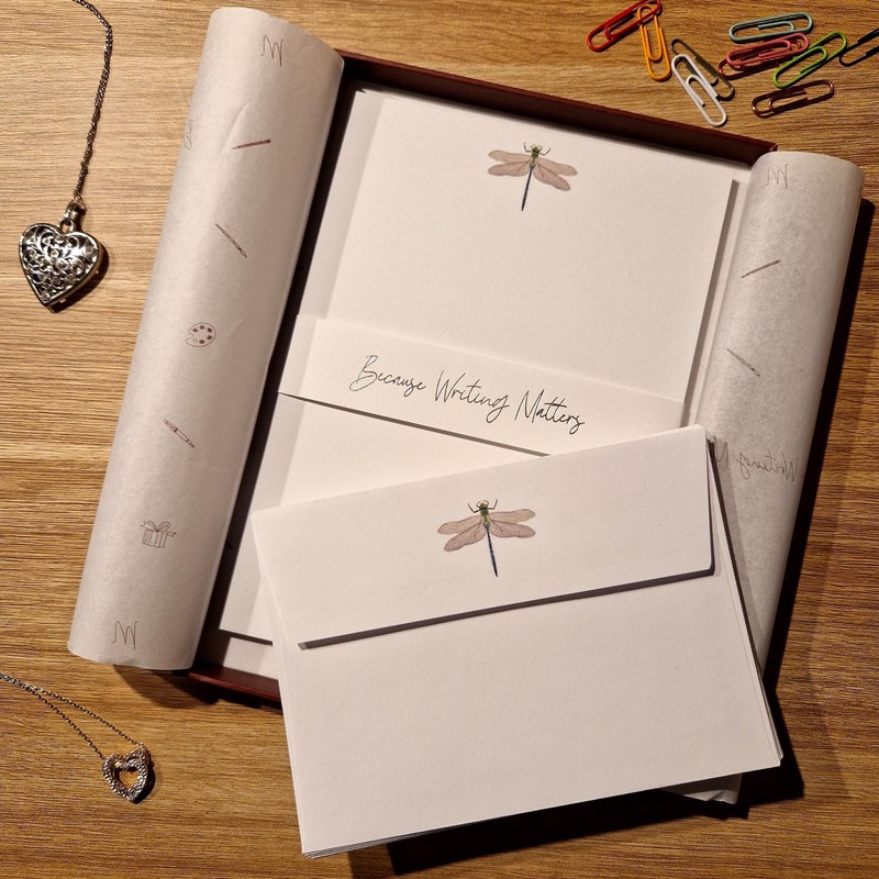 Me Loovely Writing Set Dragonfly A5 Size Letter Paper &