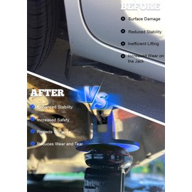 FYWZ Universal Magnetic Jack Pad - Jack Puck Pinch Weld Frame Rail Adapter for Universal Vehicles 0.4" Slotted Aluminum Groove Frame Guide Rail Adapter (Red-1 Pack)…