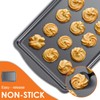 BEWOS 2 PCS Carbon Steel Cooking Trays for Oven –34×23.3×2.2cm
