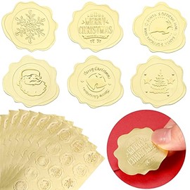 480 Gold Embossed Envelope Seals Stickers Wax Seal Stickers Gold Foil Stickers Envelopes Letter Stickers Envelopes Self-Adhesive Seal for Greeting Card Baby Shower Wedding Party Decor (Funny Style)