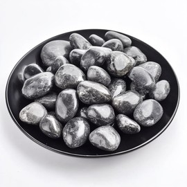 SigMntun Larvakite Healing Crystal Stone Set - 24 Pieces, 0.6" Natural & Polished Stones for Healing, Meditation, Reiki, Chakra, Crafting & Decoration