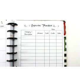 Expense Tracker Inserts for 9-Disc Classic Happy Planner, Classic Happy Planner Budget Inserts