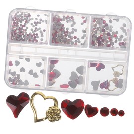 Mikinona Nail Gems Crystals and Gemstones Hotfix Rhinestones Charm Kit for Nail Art Romantic and Chic Manicure