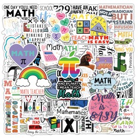 Math Stickers 105PCS, Funny Math Decals for Student, Vinyl Waterproof Stickers for Water Bottle Laptop Luggage Skateboard Snowboard Guitar Gifts for Teens Girls Kids Adult Students
