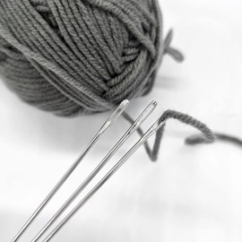 9pcs Long Sewing Needles 3 Sizes Stitching Needles 4.9"/5.9"/6.9" Big Eye Hand Sewing Needles for Home Upholstery Webbing Carpet Leather Canvas Repair Stitching and Crafting Projects