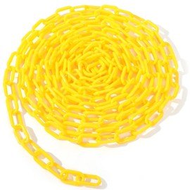 fogman Chain Plastic Chain Parking Lot Triangle Cone No Entry Partition Lightweight 5m (Yellow)