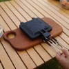 Outdoor Folding Handle Muffin Sandwich Baking Pan Multifunctional Camping Picnic