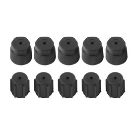 Klanata 10pcs Universal AC Valve Cap, Air Conditioning Valve Caps Air Conditioning Service Cap A/C Repair Refrigerant Charging Port Cover Auto Accessory AC Charging Port Caps