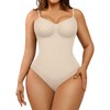 FeelinGirl Seamless Covered Bust Jumpsuit Thong Bodysuit Fit Comfort Slimming