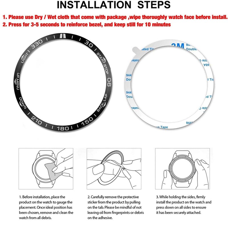 Lamshaw for Garmin Fenix 8 Bezel Ring, Reinforced Metal Frame