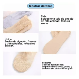 Calcetín Variados Dama Medias Encaje Mujer Algodón 10 Pares