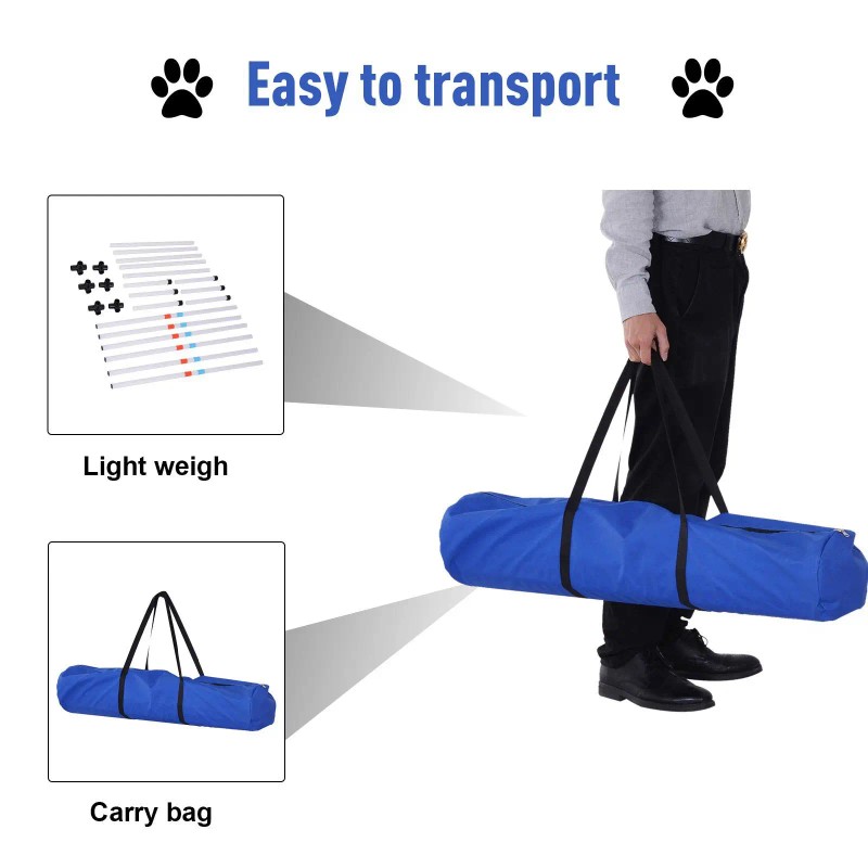 Sturdy Dog Weaves Poles Outdoor Pet Speed and Agility Equipment