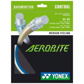 YONEX Aerobite Badminton String (Whte/Blue)