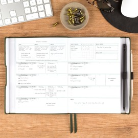 AT-A-GLANCE Foundation Planner, Undated Inspiration Journal, Set Goals, Track Progress, Create Habits, Weekly & Monthly, Small, 5-1/2" x 8-1/2, Green (FD-200-60)