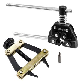 Socpuro Chain Detacher & Chain Puller Holder Set of 2 Roller Chain Cutting Connecting 25-60 520 530 Roller Chain Tool Kit Bicycle Chain Replacement Roller Chain Tool Chain Connection Removal