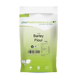 yourhealthstore Barley Flour, 500g, Non GMO, Vegan, Premium Quality, Resealable and recyclable bag.
