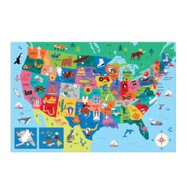 Map of The U.s.a. 50 Piece Giant Floor Puzzle: 48 Piece Giant Floor Puzzle