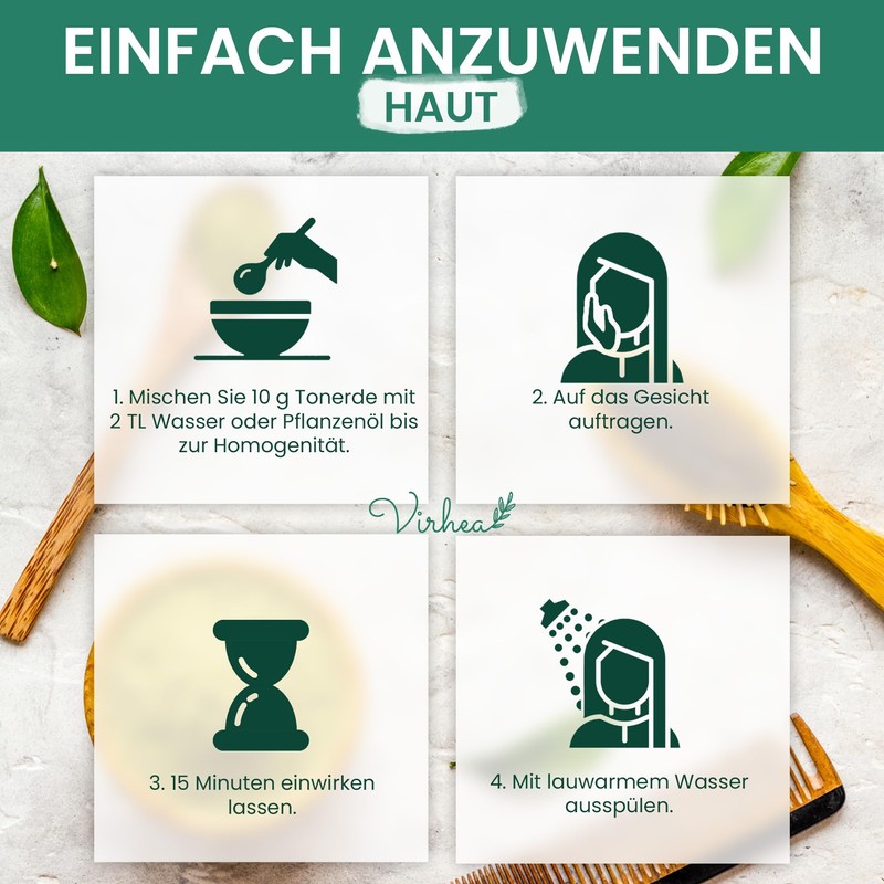 Green Clay Powder 100g - Acne Face Mask - Natural