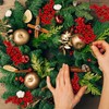 SMEILEE Christmas Red Berry Twig Stem, 12 Pack Artificial Burgundy