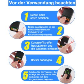 Selridasia 2 x 26.995 MHz garage door remote control for Hormann HSM4 hand-held transmitter