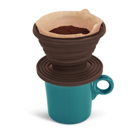 Fino Collapsible Reusable Coffee Brewing Cone, Silicone, Number 2-Size, Brews 2 to 6-Servings