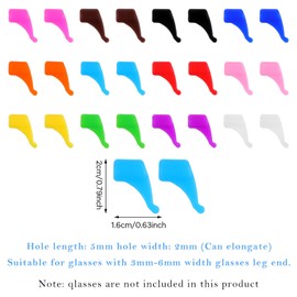 Mabor 12 Pairs Eyeglass Ear Grips Anti Slip Glasses Grippers for Behind the Ear Colored Non Slip Soft Strap Hooks Eyeglasses Stopper for Sunglasses Eyewear Retainer