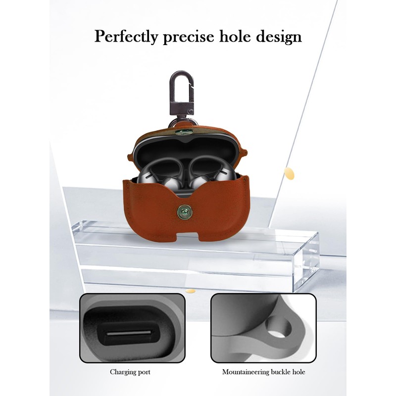 Case for SHOKZ OpenDots ONE Earbuds,Stylish Retro Soft Protective,BOVUGAC Premium