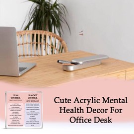 Mental Health Decor Cute Acrylic Office Desk Decor For Women Boss Coworker Medical Assistant Therapist Psychologist I Can Not Control Sign Motivational Inspiration Gifts Thank You Appreciation Gift