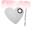 Ipetboom Cosmetic Palette Heart Shaped Spatula Stainless Steel for Makeup